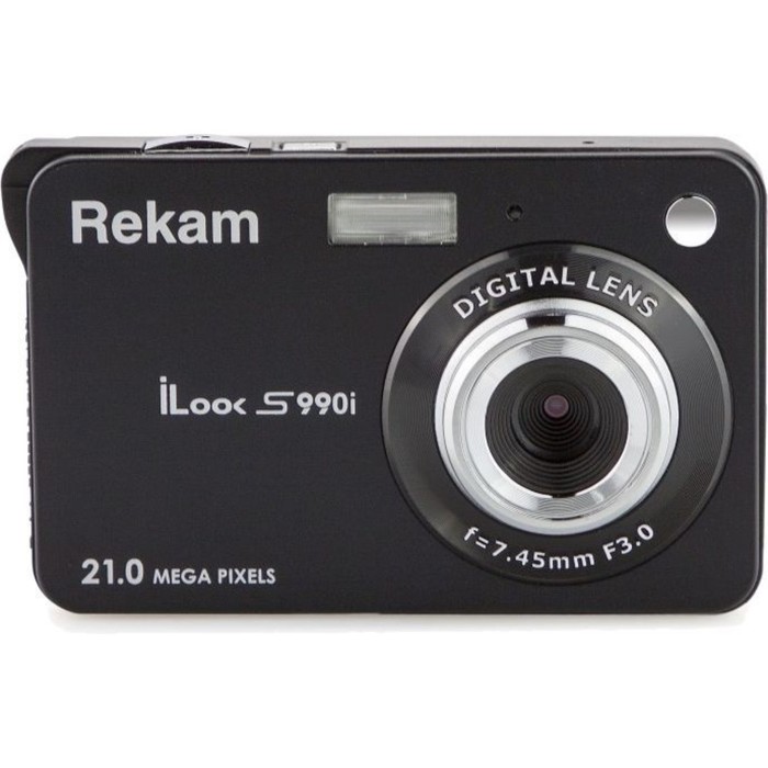 Фотоаппарат Rekam iLook S990i, 21 Мп, 2.7, 720р, SD, MMC, чёрный фотоаппарат rekam ilook s990i silver