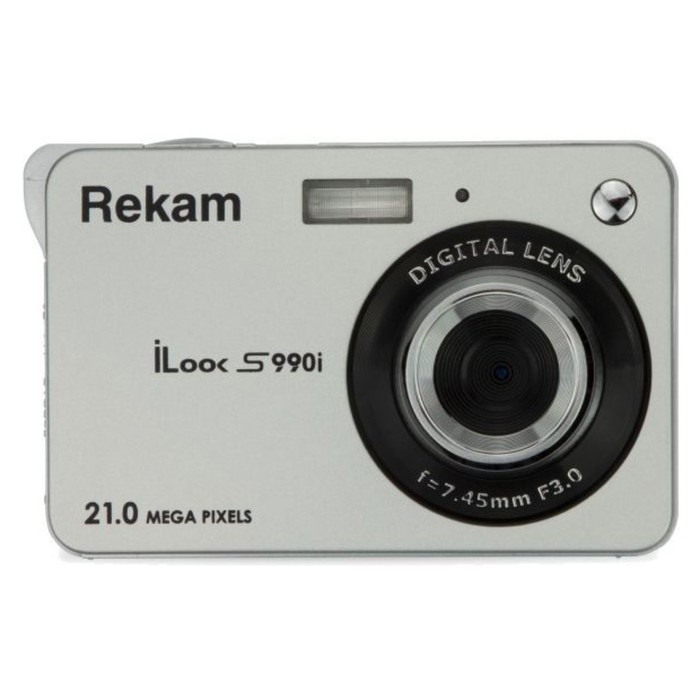 Фотоаппарат Rekam iLook S990i, 21 Мп, 2.7, 720р, SD, MMC, серебристый фотоаппарат rekam ilook s990i silver