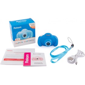 Фотоаппарат Rekam iLook K410i, 20 Мп, 2', 720р, SD, голубой Ош