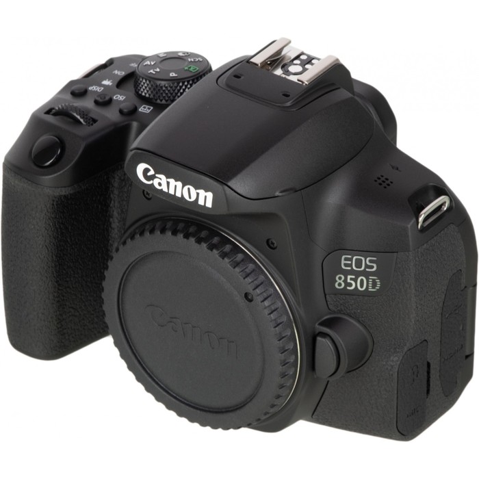 фото Зеркальный фотоаппарат canon eos 850d, 24.1 мп, 3", 3840р, sd, (без объектива), чёрный