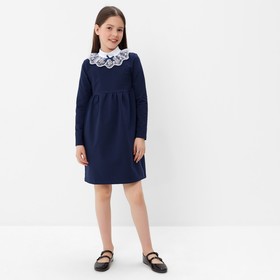 Платье 'Школа-3' для девочки, цвет т.синий, рост 128 см (68) Ош