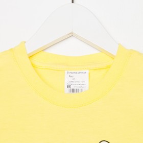 

Футболка для девочки, цвет жёлтый, принт заяц, рост 110-116 см