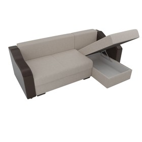 

Угловой диван «Монако», механизм еврокнижка, рогожка, цвет бежевый / коричневый