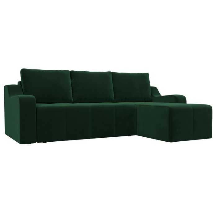Угловой диван «Элида», правый угол, велюр, цвет зелёный угловой диван элида левый угол велюр