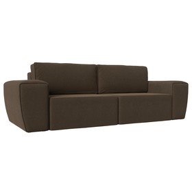Прямой диван «Беккер», механизм еврокнижка, рогожка, цвет коричневый