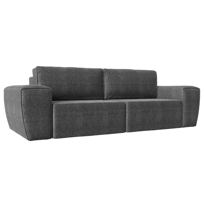 Прямой диван «Беккер», механизм еврокнижка, рогожка, цвет серый