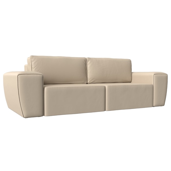 Прямой диван «Беккер», механизм еврокнижка, экокожа, цвет бежевый прямой диван артмебель беккер эко кожа белый