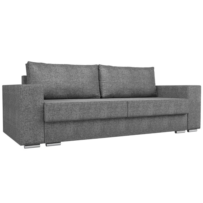 Прямой диван «Исланд», рогожка, цвет серый