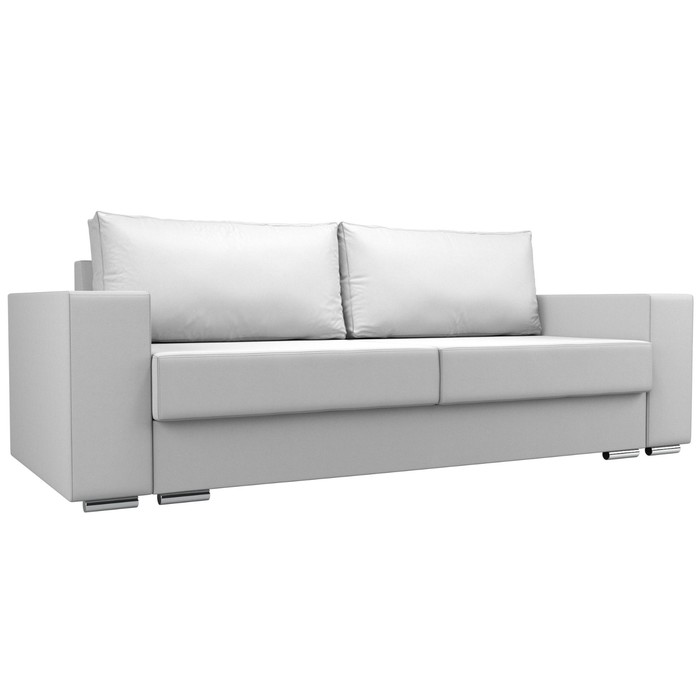 Прямой диван «Исланд», экокожа, цвет белый