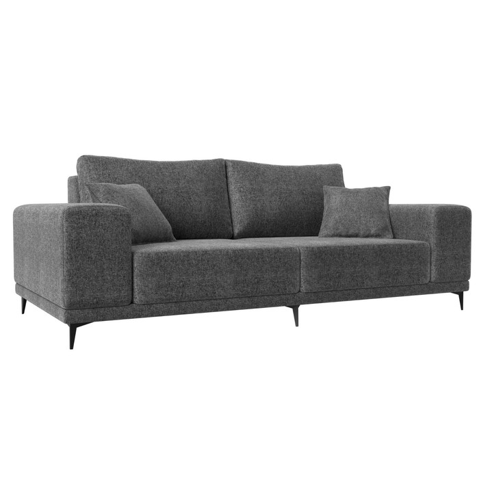 Прямой диван «Льюес», без механизма, рогожка, цвет серый