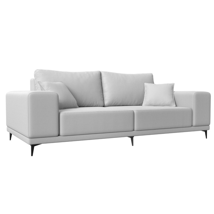 Прямой диван «Льюес», без механизма, экокожа, цвет белый прямой диван льюес без механизма велюр цвет чёрный