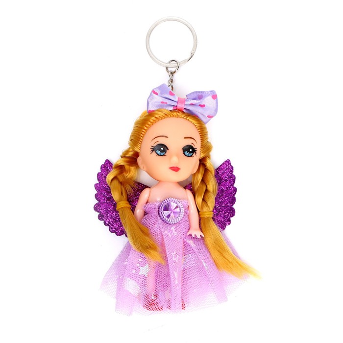 Кукла «Юля» на брелоке, с крыльями, цвет МИКС кукла оля на брелоке с крыльями цвет микс