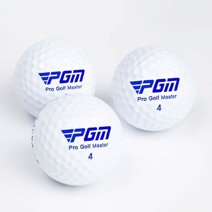 Мячи для гольфа PGM Soft Feel, двухкомпонентные, d=4.3 см, набор 12 шт