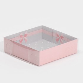Коробка для макарун «Бантики», 12 × 12 × 3 см