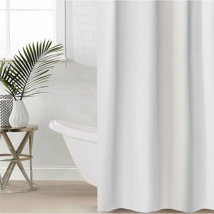 Штора для ванной Mirage,180×180 см, цвет белый штора для ванной fresh code нежность цвет белый с принтом 180×180 см