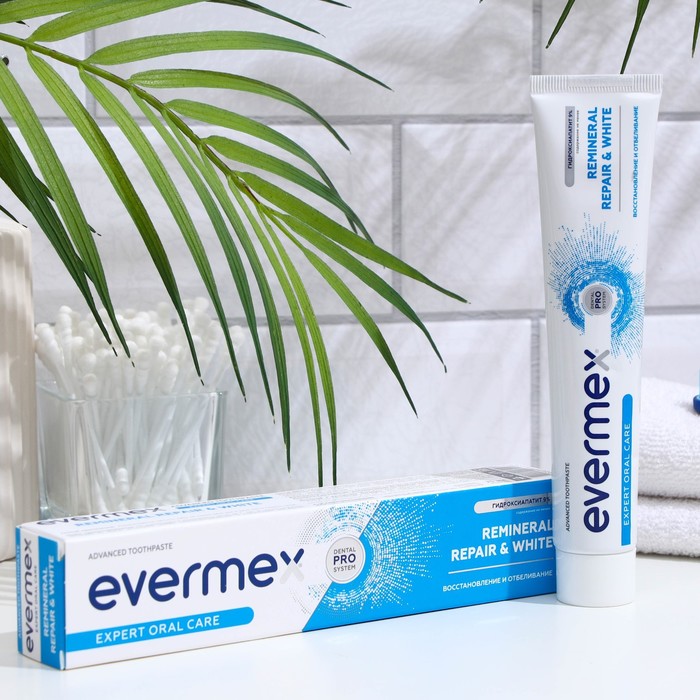 Зубная паста Evermex Remineral Repair & White, 75 мл