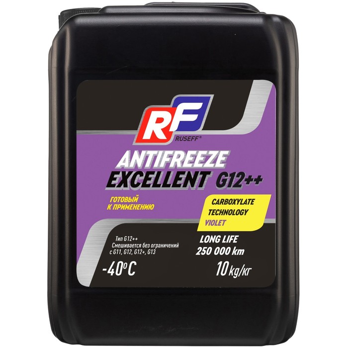 Антифриз ANTIFREEZE EXCELLENT RUSEFF G12++, 10 кг 17365N охлаждающая жидкость lavr antifreeze g12 40°с 10 кг