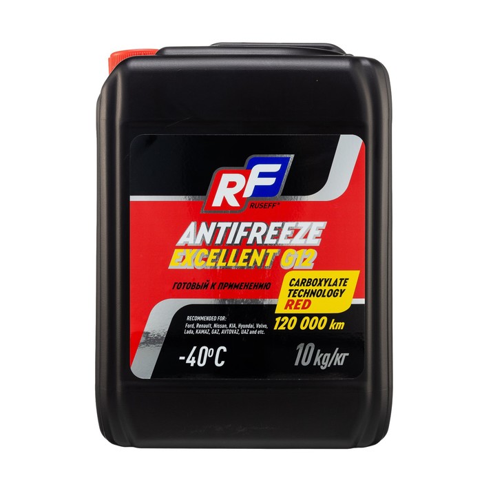 Антифриз ANTIFREEZE EXCELLENT G12 RUSEFF, 10 кг 17358N охлаждающая жидкость lavr antifreeze g12 40°с 10 кг