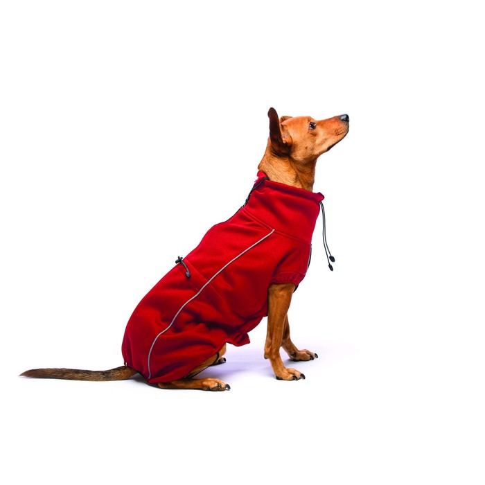 Куртка флисовая Dog Gone Smart Olympia Softshell Puffy, р 20, красная