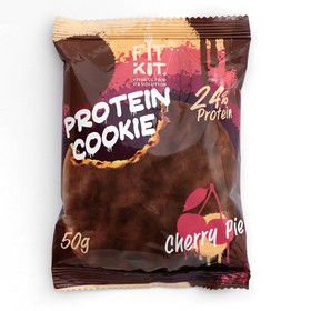 

Печенье глазированное Fit Kit Protein chocolate сookie, со вкусом вишневого пирога, спортивное питание, 50 г