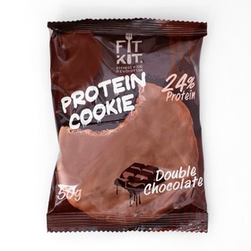 

Печенье глазированное Fit Kit Protein chocolate сookie, со вкусом двойного шоколада, спортивное питание, 50 г