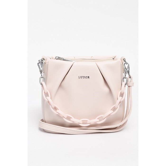 Сумкам кросс-боди, отдел на молнии, цвет пудра 23х20х12см