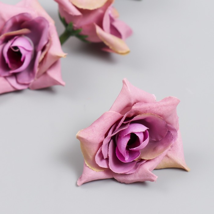 Бутон на ножке для декорирования Роза Экзотик фиолетовая d=5 см бутон на ножке для декорирования хризантема ромашка белая d 5 см