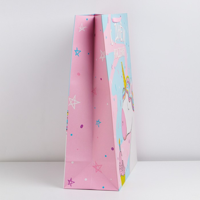 Пакет ламинированный вертикальный «С днём рождения», 61 × 46 × 20 см