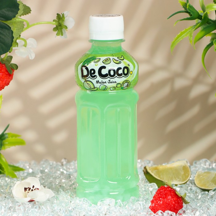 Напиток De CoCo негазированный с кусочками кокосового желе и дыни, 280 мл