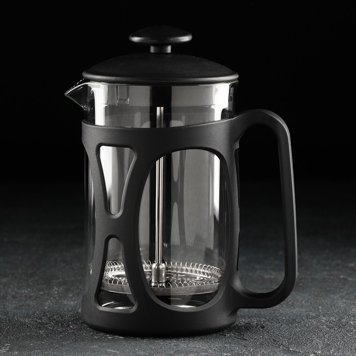 Чайник заварочный френч - пресс «Веном», 800 мл, стекло, цвет чёрный заварочный чайник vensal френч пресс 800 мл vs3404