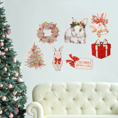 Набор новогодних плакатов «Волшебных моментов в Новом году!», 7 предметов