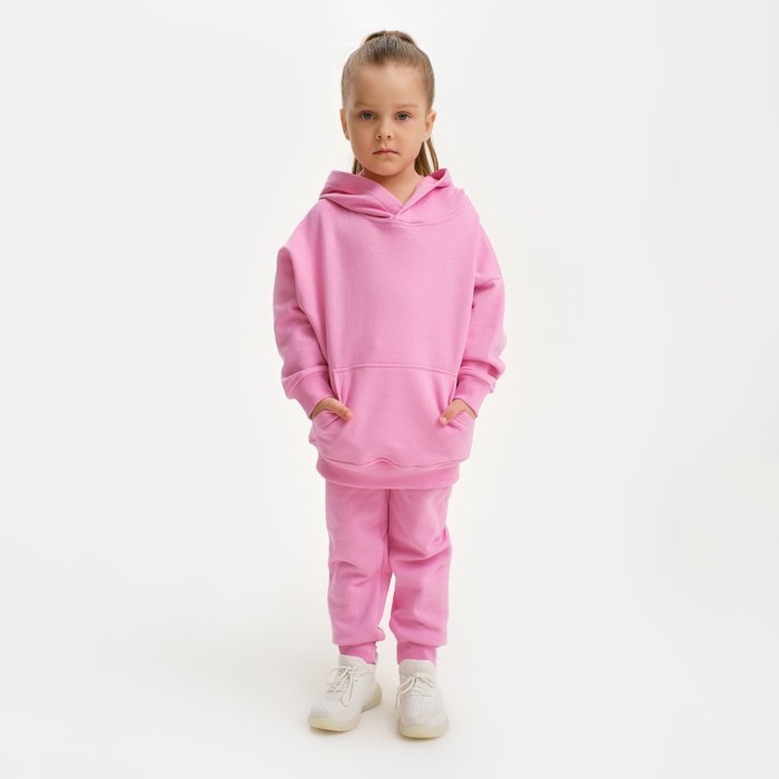 Костюм для девочки (худи, брюки) KAFTAN Basic line, размер 30 (98-104), цвет розовый
