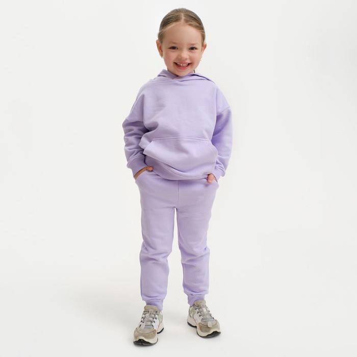 Костюм для девочки (худи, брюки) KAFTAN Basic line, размер 38 (146-152), цвет лиловый