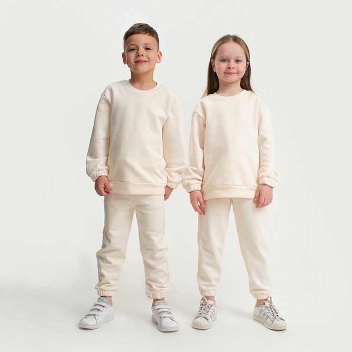 Костюм детский (свитшот, брюки) KAFTAN Basic line, размер 30 (98-104), цвет бежевый