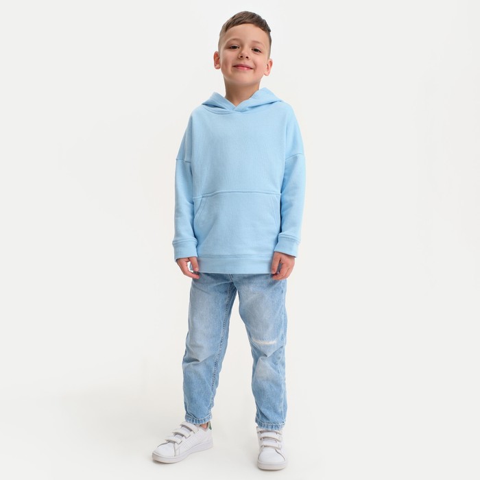 фото Худи детское kaftan "basic line", размер 38 (146-152), цвет голубой