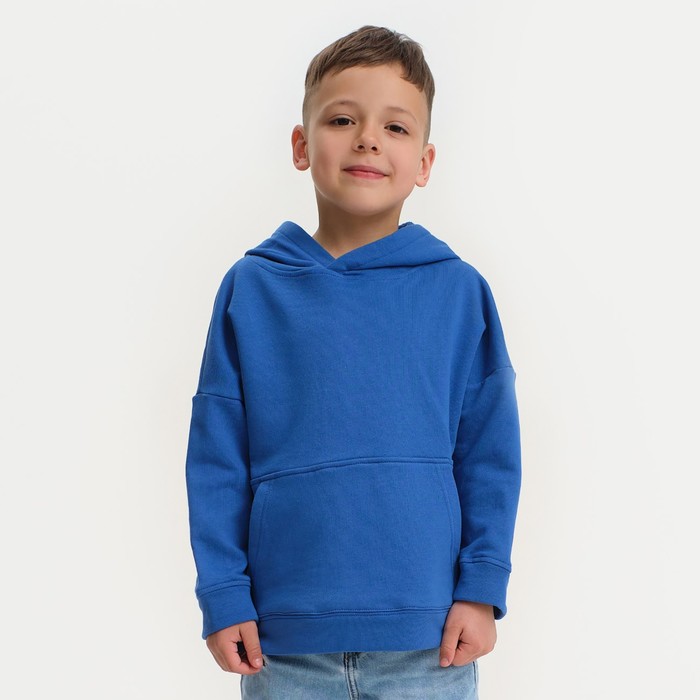 Худи для мальчика KAFTAN Basic line, размер 32 (110-116), цвет синий