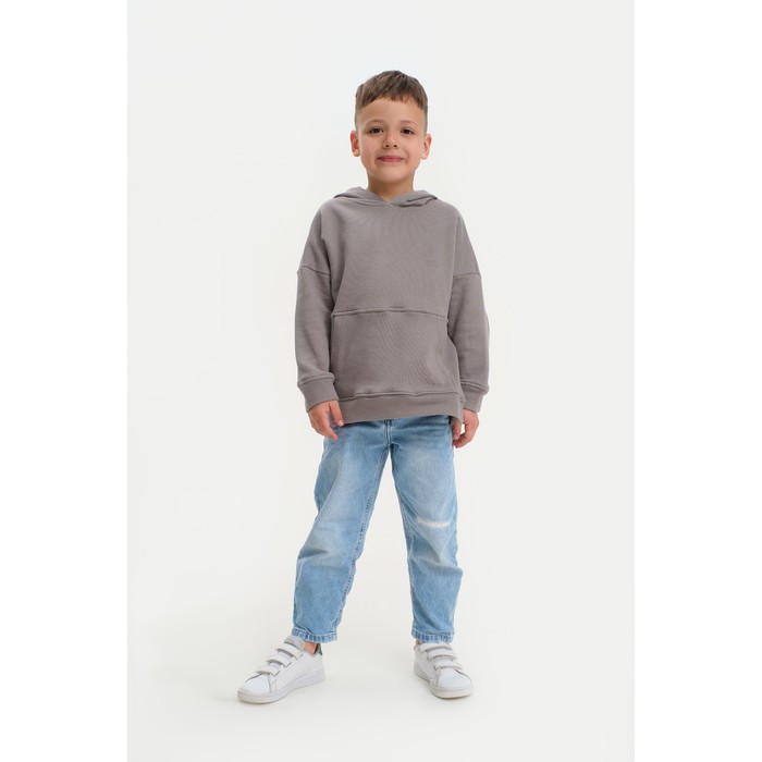 фото Худи детское kaftan "basic line", размер 34 (122-128), цвет серый