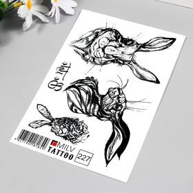 

Татуировка на тело "Кролики" 10х15 см