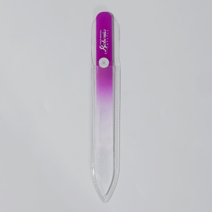 Пилка стеклянная для ногтей, в чехле, 14 см, цвет МИКС