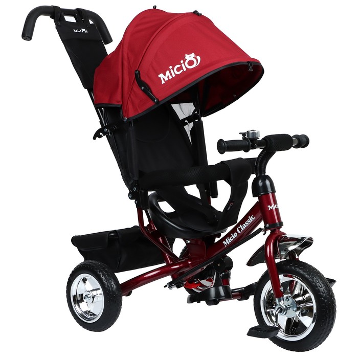 фото Велосипед трехколесный micio classic, колеса eva 10"/8", цвет бордовый