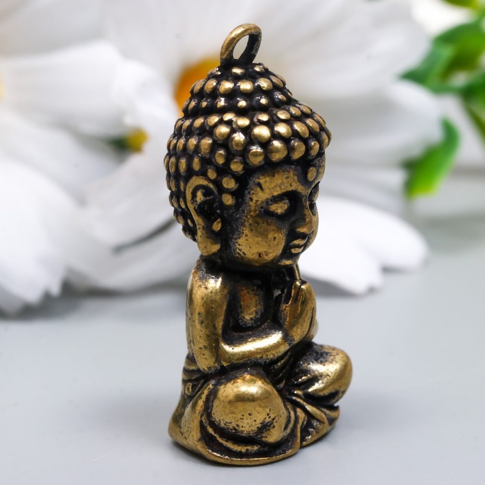 Сувенир латунь "Маленький будда" 3,1х1,5 см