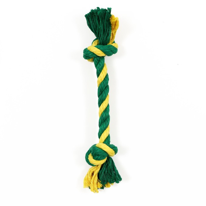 фото Грейфер канатный doglike dental knot 2 узла, 260*40*40, желтый/зеленый