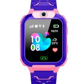 

Детские смарт-часы RunGo K1, 1.4", 128x128, SIM, 2G, LBS, камера, видеозвонок, SOS, розовые