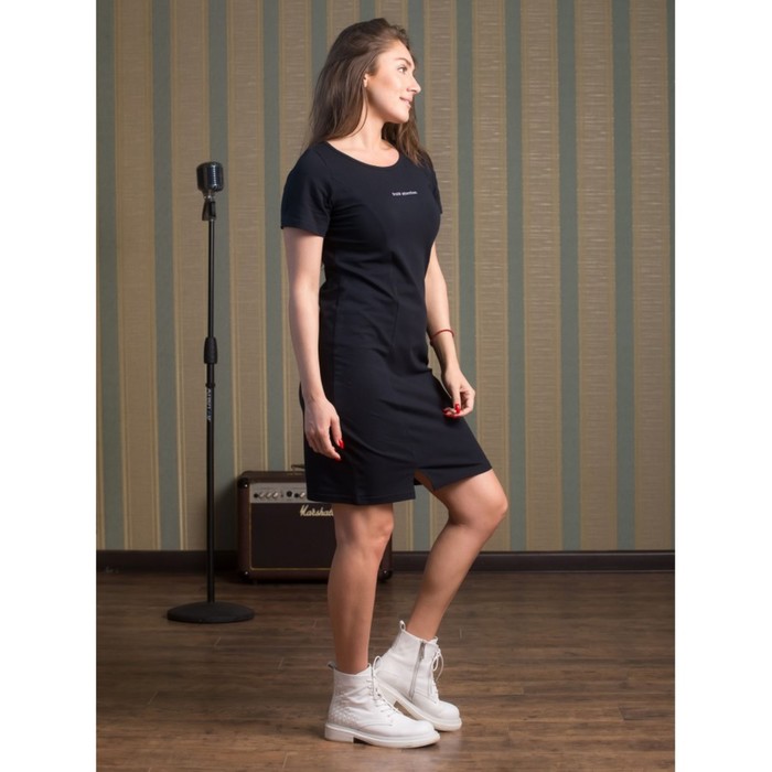 фото Платье женское draw attention, размер 56, цвет чёрный klery