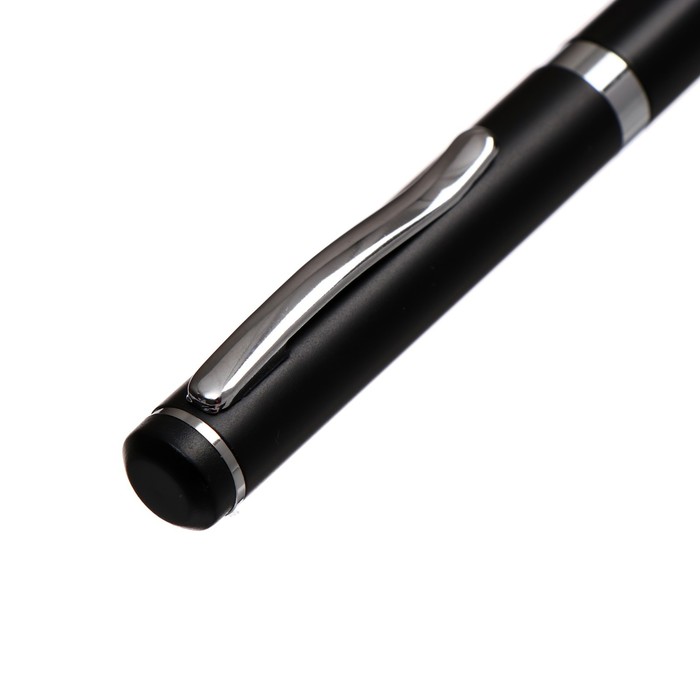 Ручка подарочная шариковая в кожзам футляре поворотная Коломбо корпус черный с серебром