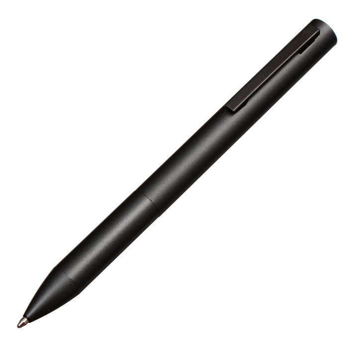 Ручка подарочная шариковая в кожзам футляре поворотная Статус корпус серый матовый