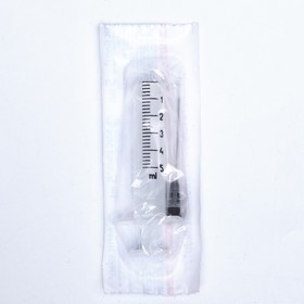 Шприц медицинский двухкомпонентный 5 мл, 23G (0,7 х 40 мм), МПК Елец, Россия