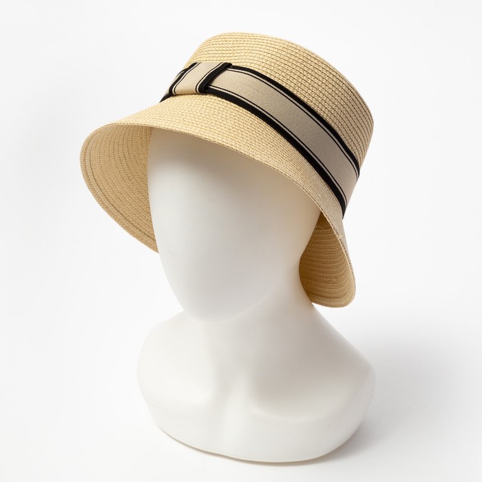 Шляпа женская, цвет бежевый, размер 56