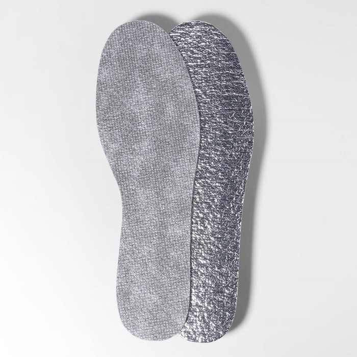 фото Стельки для обуви, утеплённые, универсальные, фольгированные, 36-45 р-р, пара, цвет серый