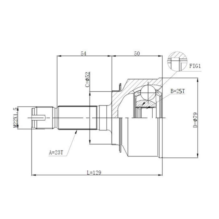 

Шрус привода DOUBLE FORCE DFCV047